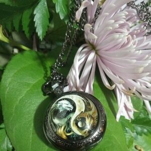 NWOT Dragon Yin Yang Pocket Watch with Chain